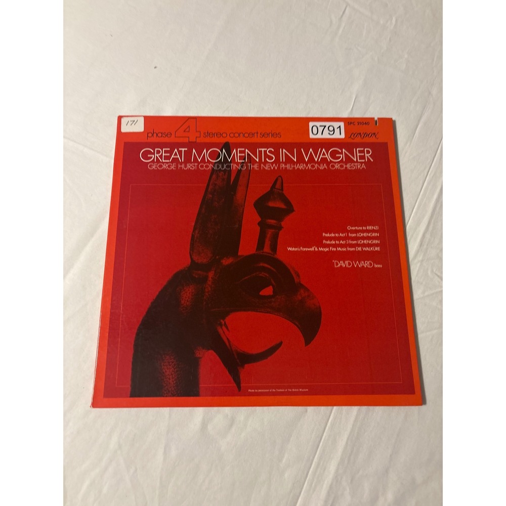 London Records Vinyl LP Great Moments In Wagner George Hurst 12" Red Good 0791